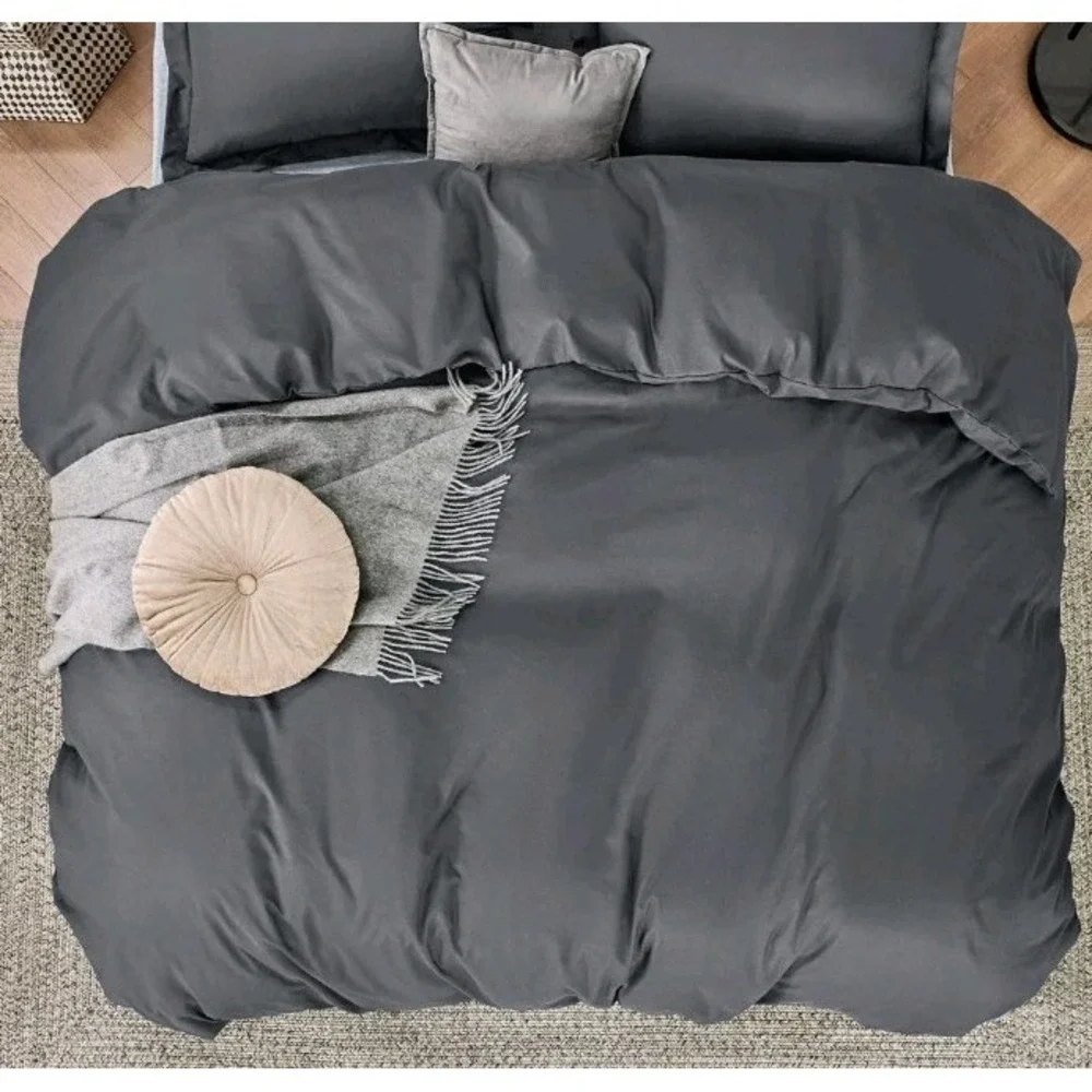 Bedsure Duvet Cover King Size -Soft Double Brushed Bedding 104x90 Gray Adults‎